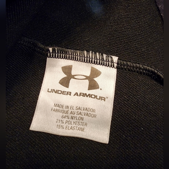 Under Armour Black Fitted Long Sleeve Top with Mandarin Collar - Picture 5 of 11